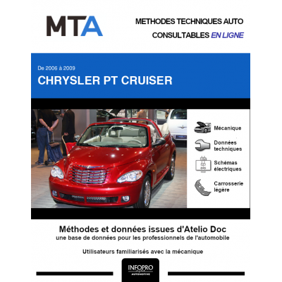 MTA Chrysler Pt cruiser CABRIOLET 2 portes de 02/2006 à 12/2009