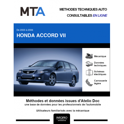 MTA Honda Accord VII BREAK 5 portes de 04/2003 à 04/2006