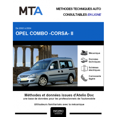 MTA Opel Combo -corsa- II BREAK 5 portes de 04/2002 à 07/2004