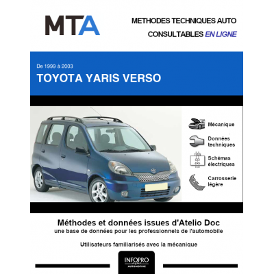 MTA Toyota Yaris verso MONOSPACE 5 portes de 11/1999 à 03/2003