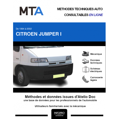 MTA Citroen Jumper I CHASSIS CABINE 2 portes de 02/1994 à 02/2002
