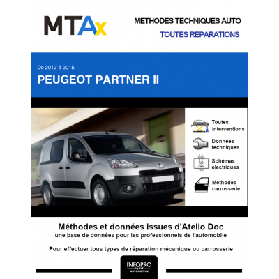 MTA Expert Peugeot Partner II FOURGON 4 portes de 05/2012 à 09/2015