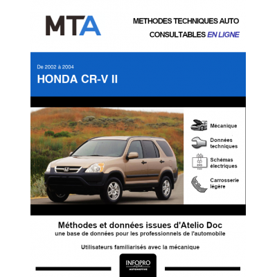 MTA Honda Cr-v II BREAK 5 portes de 04/2002 à 12/2004