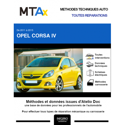 MTA Expert Opel Corsa IV HAYON 3 portes de 01/2011 à 03/2015