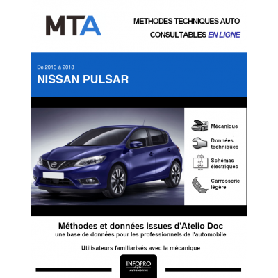 MTA Nissan Pulsar HAYON 5 portes de 06/2014 à ce jour