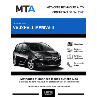 MTA Vauxhall Meriva II MONOSPACE 5 portes de 11/2013 à ce jour