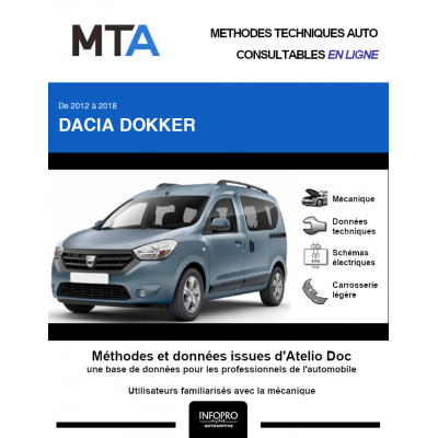 MTA Dacia Dokker BREAK 4 portes de 09/2012 à ce jour