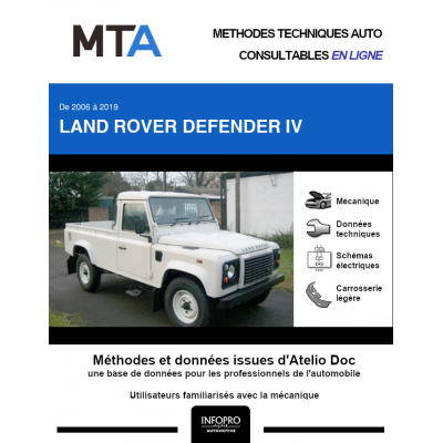 MTA Land rover Defender IV PICKUP 2 portes de 10/2006 à ce jour