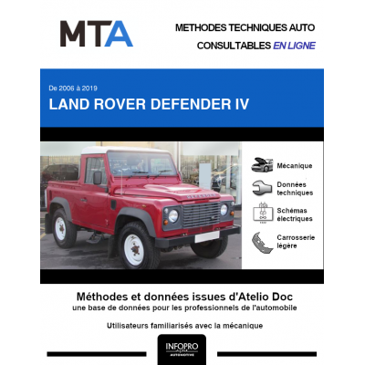 MTA Land rover Defender IV PICKUP 2 portes de 10/2006 à ce jour