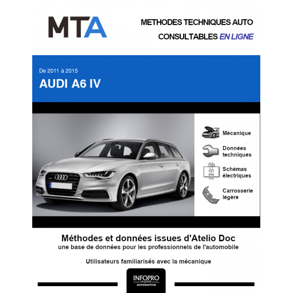 MTA Audi A6 IV BREAK 5 portes de 06/2011 à 02/2015