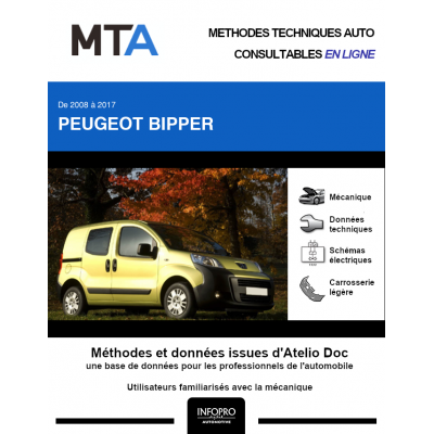MTA Peugeot Bipper BREAK 4 portes de 03/2008 à ce jour