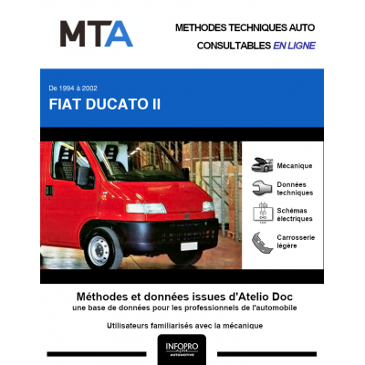 MTA Fiat Ducato II CHASSIS DOUBLE CABINE 4 portes de 06/1994 à 03/2002