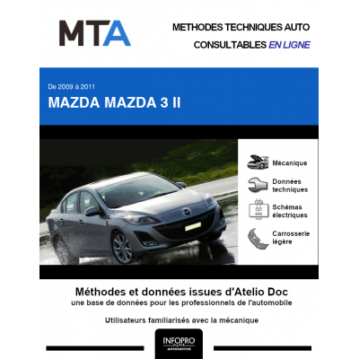 MTA Mazda Mazda 3 II BERLINE 4 portes de 06/2009 à 10/2011