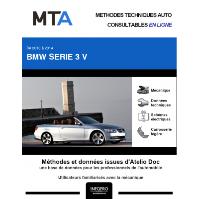 MTA Bmw Serie 3 V CABRIOLET 2 portes de 03/2010 à 04/2014