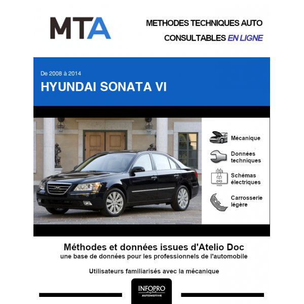 MTA Hyundai Sonata VI BERLINE 4 portes de 10/2008 à ce jour