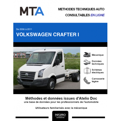 MTA Volkswagen Crafter I CHASSIS CABINE 2 portes de 06/2006 à 05/2011