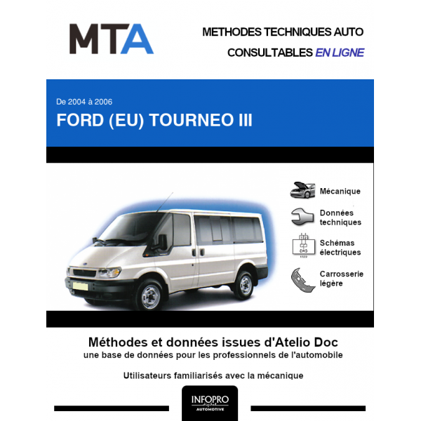 MTA Ford (eu) Tourneo III COMBI 5 portes de 08/2004 à 09/2006