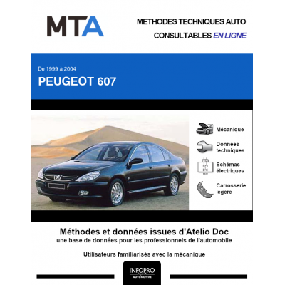 MTA Peugeot 607 BERLINE 4 portes de 11/1999 à 09/2004