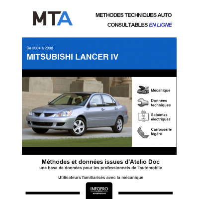 MTA Mitsubishi Lancer IV BERLINE 4 portes de 05/2004 à 06/2008