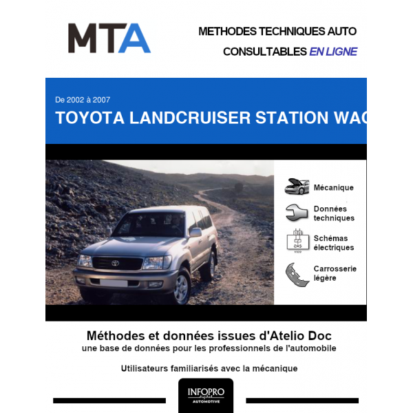 MTA Toyota Landcruiser station wagon IV BREAK 5 portes de 09/2002 à 10/2007
