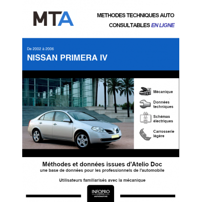 MTA Nissan Primera IV BERLINE 4 portes de 03/2002 à 04/2006