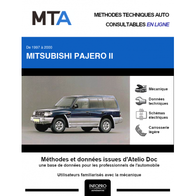 MTA Mitsubishi Pajero II BREAK 5 portes de 08/1997 à 07/2000