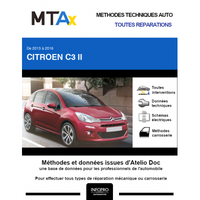 MTA Expert Citroen C3 II HAYON 5 portes de 03/2013 à 12/2016