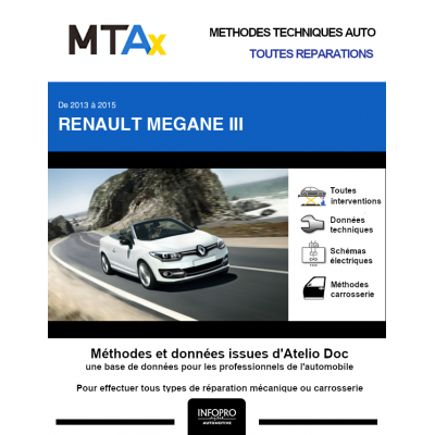 MTA Expert Renault Megane III CABRIOLET 2 portes de 12/2013 à 12/2015