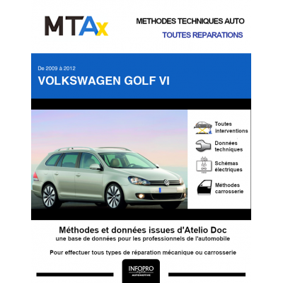MTA Expert Volkswagen Golf VI BREAK 5 portes de 10/2009 à 04/2013