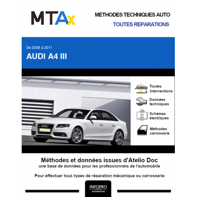 MTA Expert Audi A4 III BERLINE 4 portes de 01/2008 à 10/2011