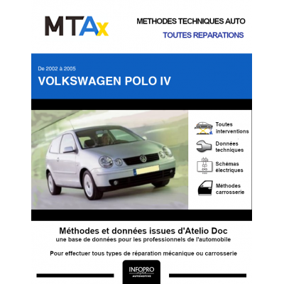 MTA Expert Volkswagen Polo IV HAYON 3 portes de 01/2002 à 05/2005