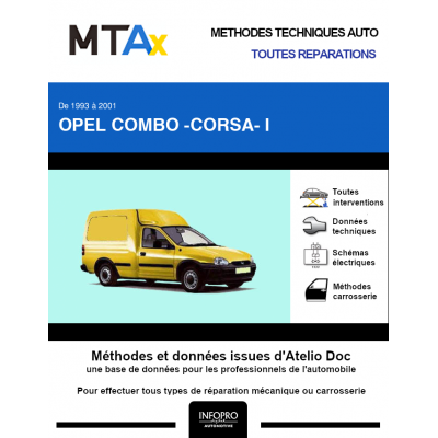 MTA Expert Opel Combo -corsa- I FOURGON 3 portes de 08/1993 à 12/2001