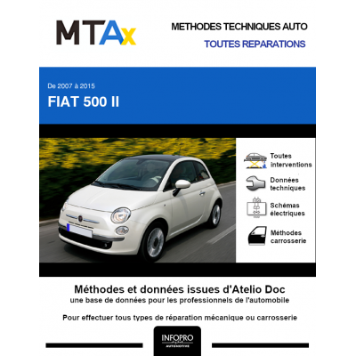 MTA Expert Fiat 500 II HAYON 3 portes de 07/2007 à 03/2016