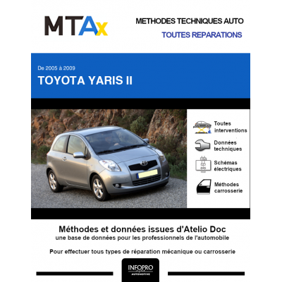 MTA Expert Toyota Yaris II HAYON 3 portes de 12/2005 à 11/2009