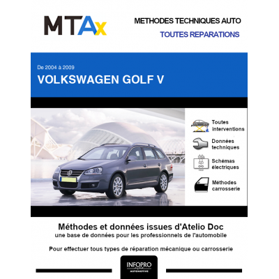 MTA Expert Volkswagen Golf V BREAK 5 portes de 06/2007 à 12/2009