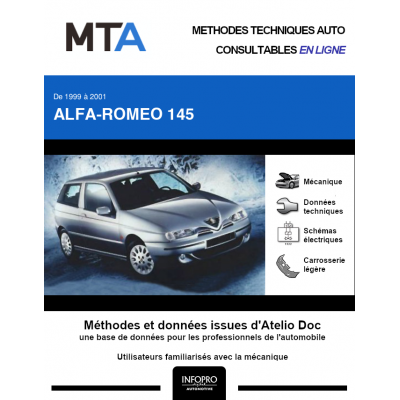 MTA Alfa-romeo 145 HAYON 3 portes de 04/1999 à 10/2001