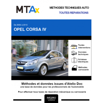MTA Expert Opel Corsa IV HAYON 3 portes de 09/2006 à 12/2010