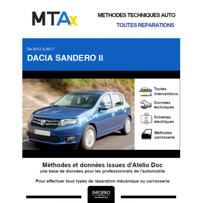 MTA Expert Dacia Sandero II HAYON 5 portes de 10/2012 à ce jour