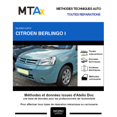 MTA Expert Citroen Berlingo I BREAK 3 portes de 11/2002 à 10/2010