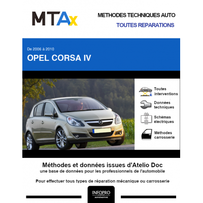 MTA Expert Opel Corsa IV HAYON 5 portes de 09/2006 à 12/2010