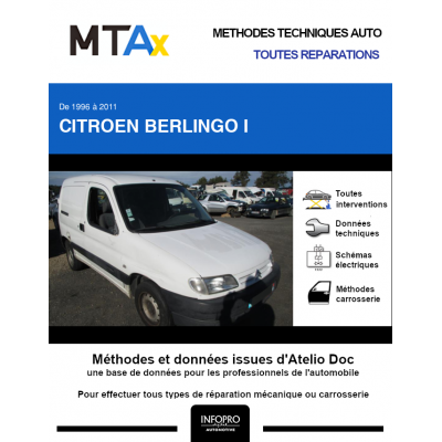 MTA Expert Citroen Berlingo I FOURGON 5 portes de 07/1996 à 11/2002