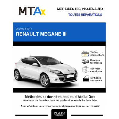 MTA Expert Renault Megane III COUPE 3 portes de 01/2012 à 06/2014