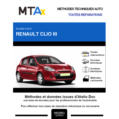 MTA Expert Renault Clio III HAYON 5 portes de 03/2009 à 12/2014