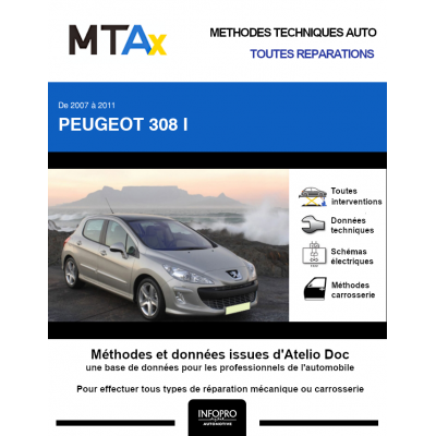 MTA Expert Peugeot 308 I HAYON 5 portes de 09/2007 à 03/2011