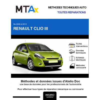 MTA Expert Renault Clio III HAYON 3 portes de 03/2009 à 12/2014