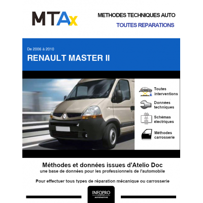 MTA Expert Renault Master II CHASSIS CABINE 2 portes de 06/2006 à 04/2010