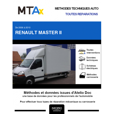 MTA Expert Renault Master II CHASSIS DOUBLE CABINE 4 portes de 06/2006 à 04/2010