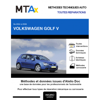 MTA Expert Volkswagen Golf V HAYON 3 portes de 11/2003 à 10/2008