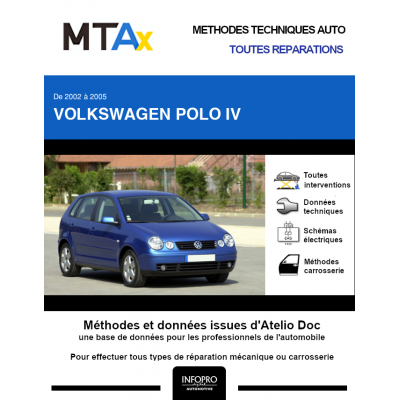 MTA Expert Volkswagen Polo IV HAYON 5 portes de 01/2002 à 05/2005