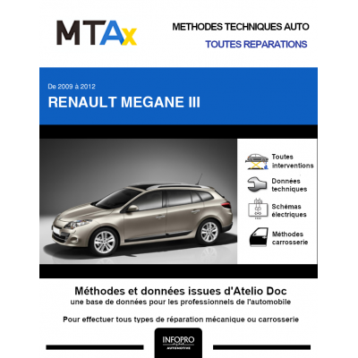 MTA Expert Renault Megane III BREAK 5 portes de 06/2009 à 01/2012